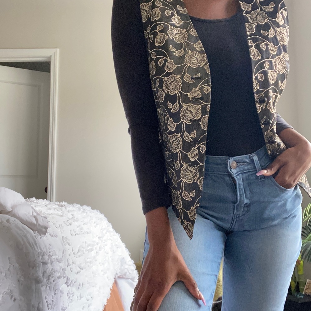 Vintage Floral pattered vest